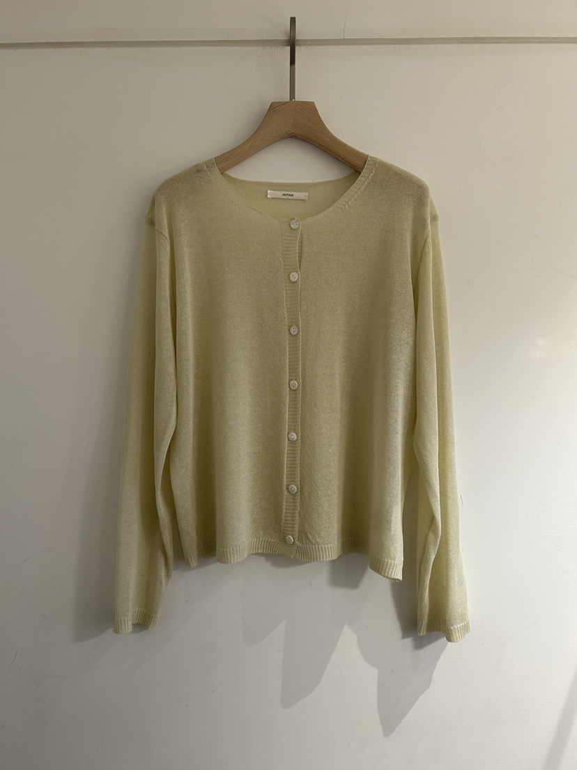 NOTICE韓國直郵實拍女士新品職業26春夏時尚針織衫亞麻開衫NOTICE針織衫圖色4