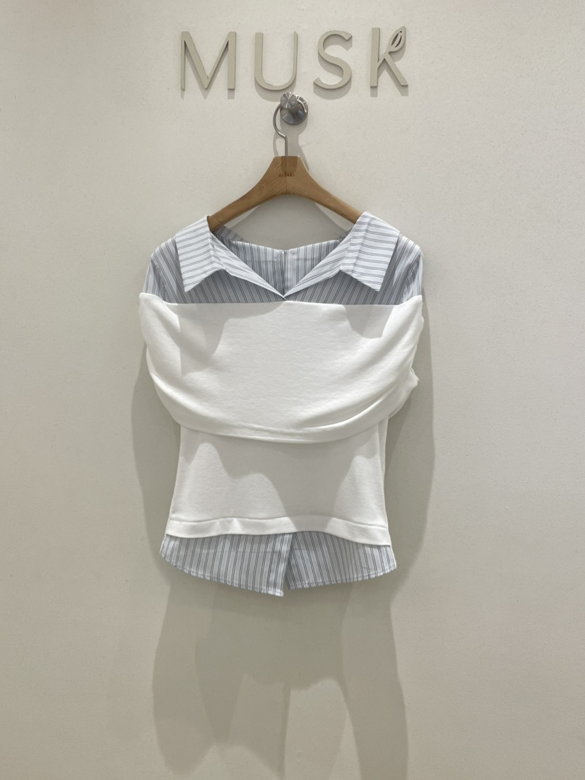 MUSK韓國東大門代購女裝新品人氣休閑時尚熱賣襯衫蕾絲衫MUSK襯衫/蕾絲衫圖色2