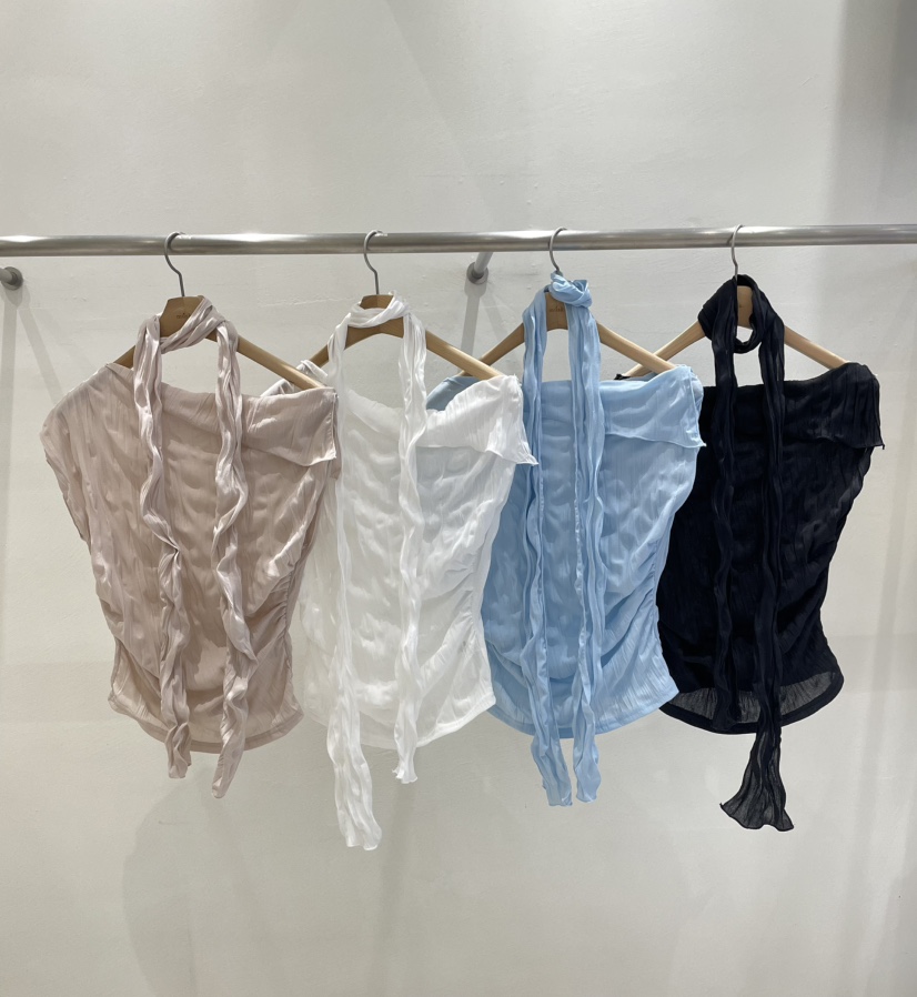 MUSK韓國東大門代購女裝新品推薦人氣熱賣職業26春夏T恤含脖帶MUSKT恤