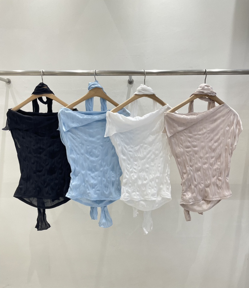 MUSK韓國東大門代購女裝新品推薦人氣熱賣職業26春夏T恤含脖帶MUSKT恤