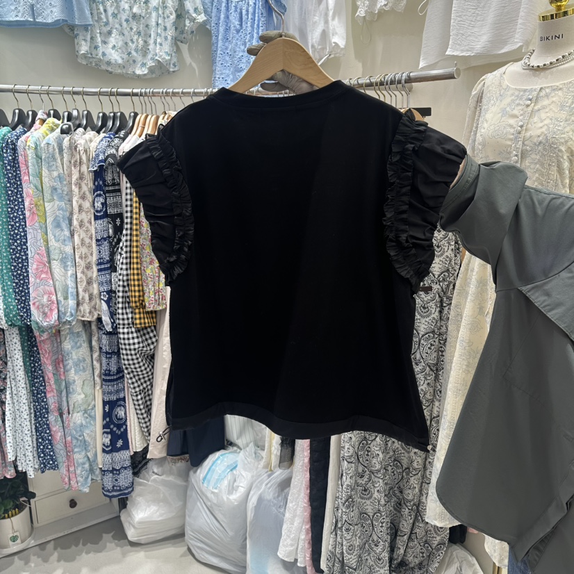 BIKINI韓國直郵實拍女士新品人氣休閑時尚襯衫蕾絲衫花朵BIKINI襯衫/蕾絲衫