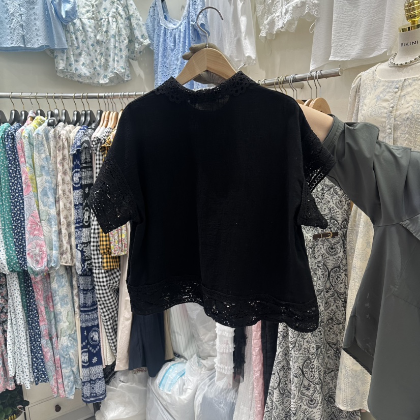 BIKINI韓國東大門直郵女裝新款人氣26春夏職業襯衫蕾絲衫BIKINI襯衫/蕾絲衫