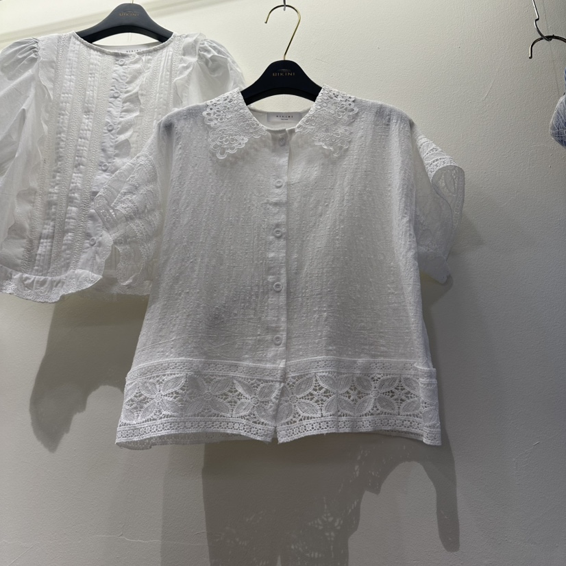 BIKINI韓國東大門直郵女裝新款人氣26春夏職業襯衫蕾絲衫BIKINI襯衫/蕾絲衫圖色1