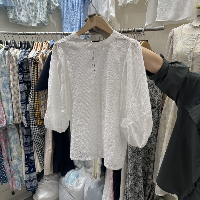 BIKINI韓國直郵實拍女裝新款熱賣休閑人氣職業襯衫蕾絲衫BIKINI襯衫/蕾絲衫