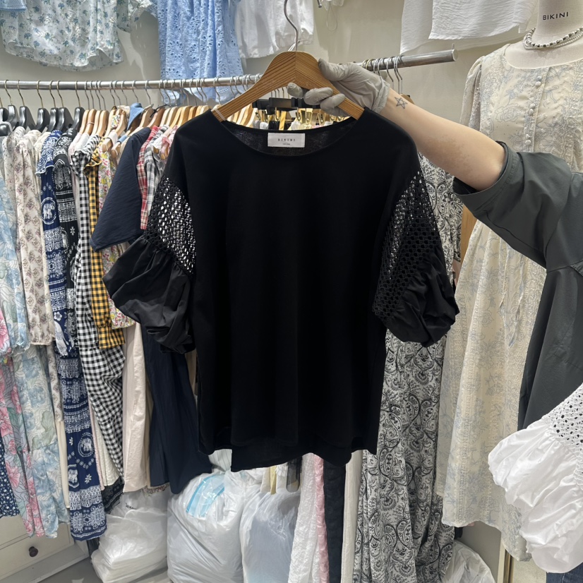 BIKINI韓國直郵實拍女士新款休閑人氣時尚職業襯衫蕾絲衫BIKINI襯衫/蕾絲衫圖色2