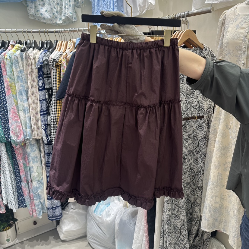 BIKINI韓國東大門直郵女裝新款休閑時尚26春夏半身裙中短裙BIKINI半身裙/中短裙