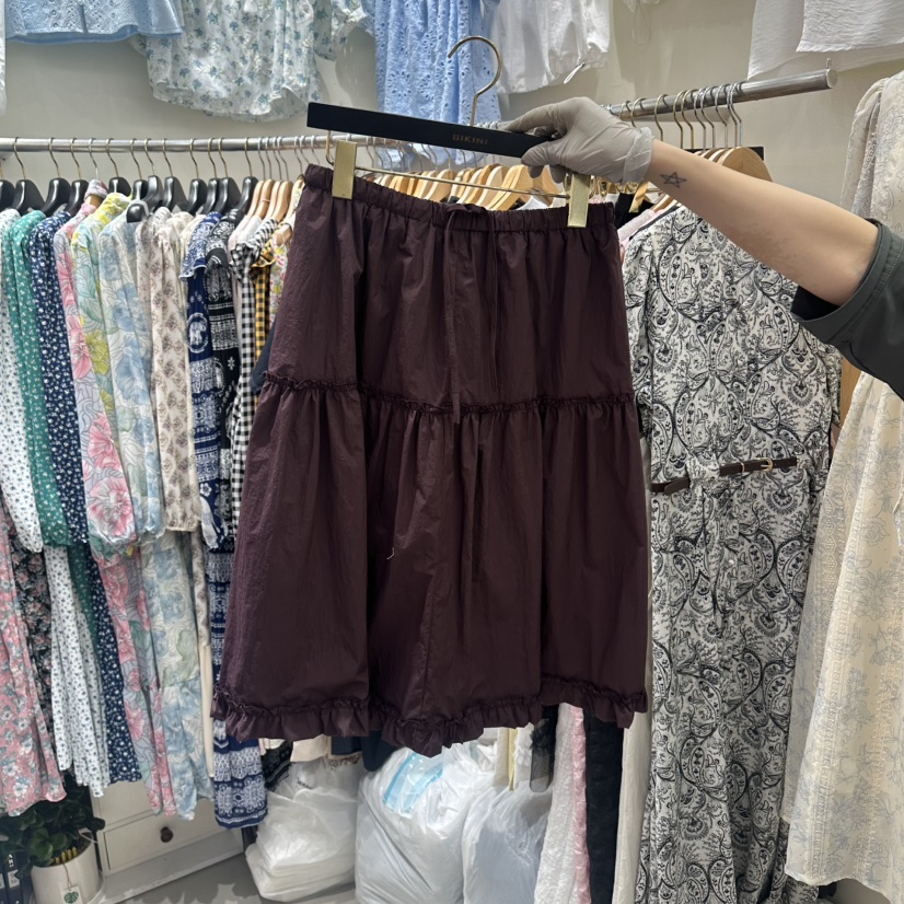 BIKINI韓國東大門直郵女裝新款休閑時尚26春夏半身裙中短裙BIKINI半身裙/中短裙圖色4