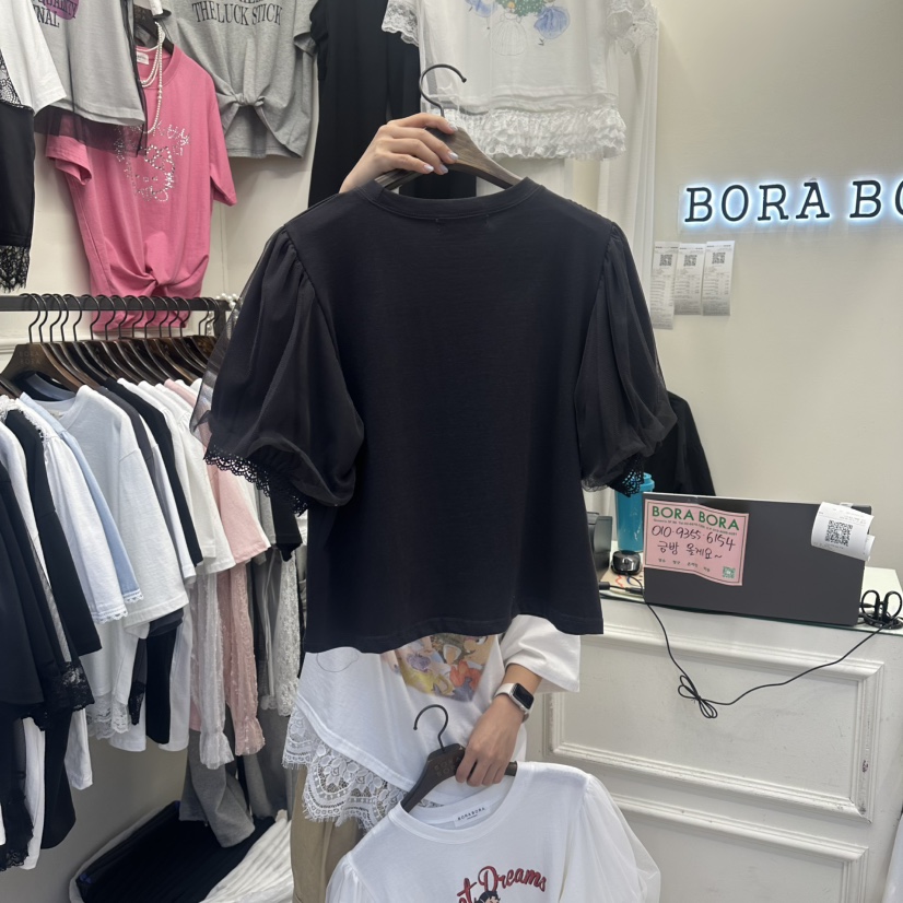 BORA BORA韓國東大門代購女裝新品休閑26春夏T恤不含配飾BORA BORAT恤
