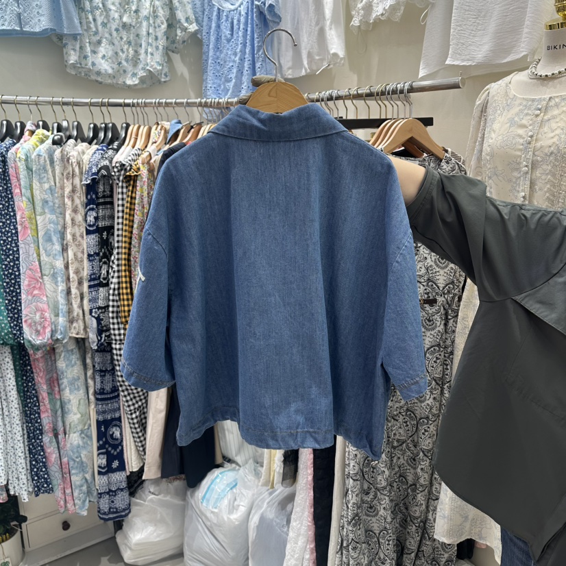 BIKINI韓國直郵實拍女士新品26春夏職業熱賣時尚襯衫蕾絲衫BIKINI襯衫/蕾絲衫