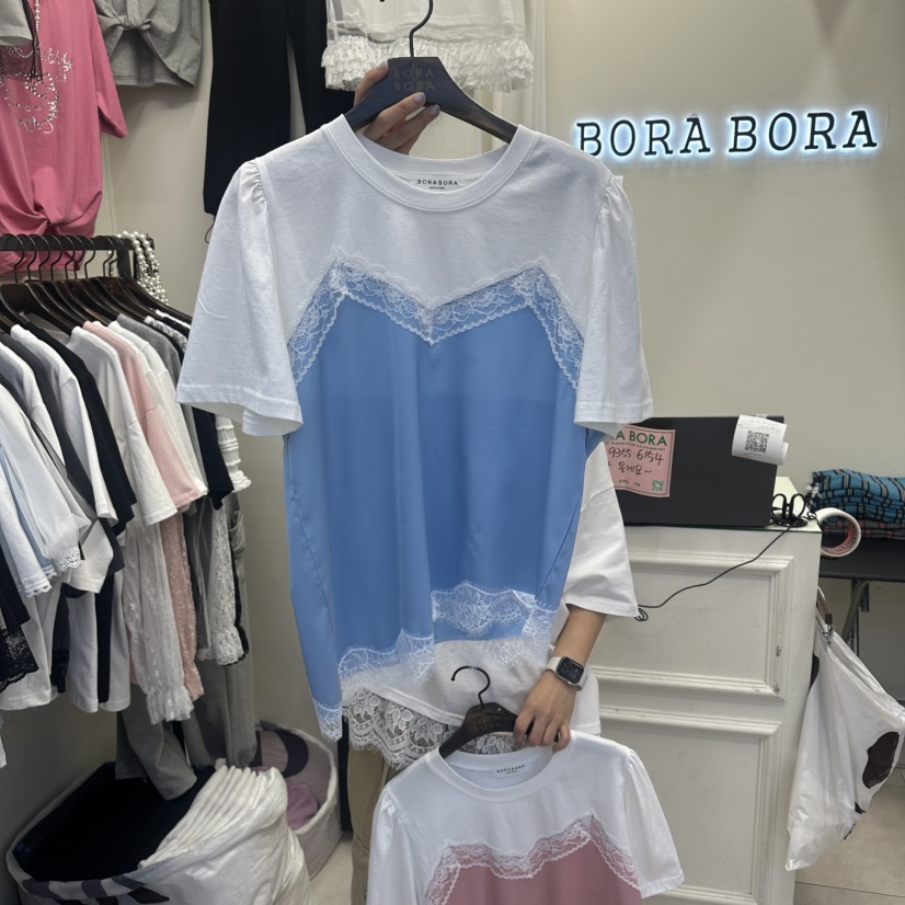 BORA BORA韓國直郵實拍女裝新品人氣推薦休閑襯衫蕾絲衫BORA BORA襯衫/蕾絲衫圖色2