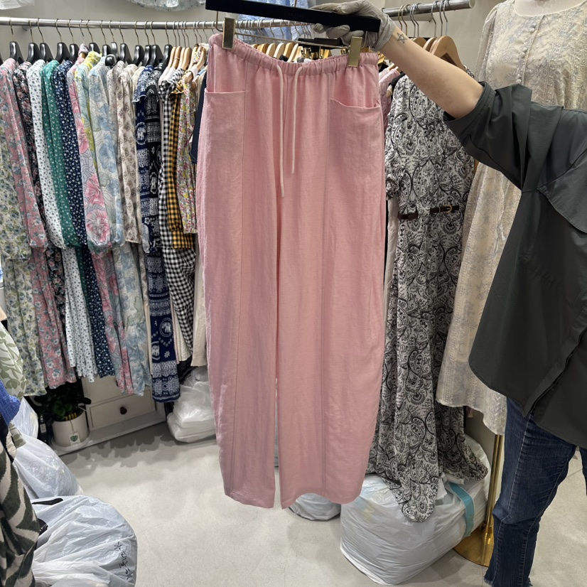 BIKINI韓國東大門直郵女士新品26春夏時尚人氣休閑褲亞麻布BIKINI休閑褲圖色4