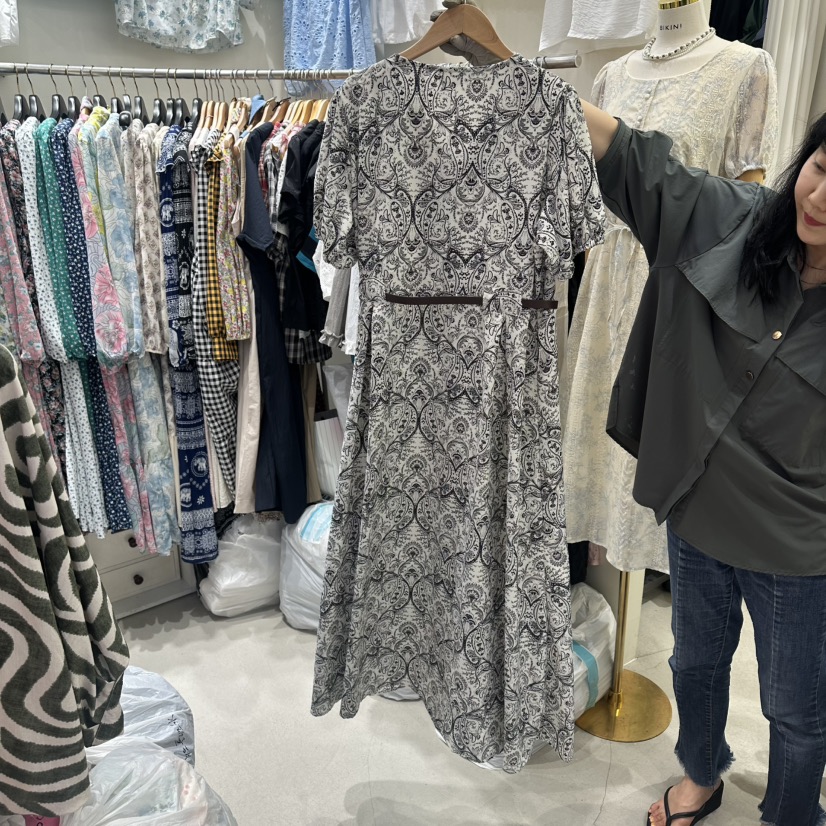 BIKINI韓國東大門代購女裝新款時尚熱賣人氣連衣裙不含腰帶BIKINI連衣裙