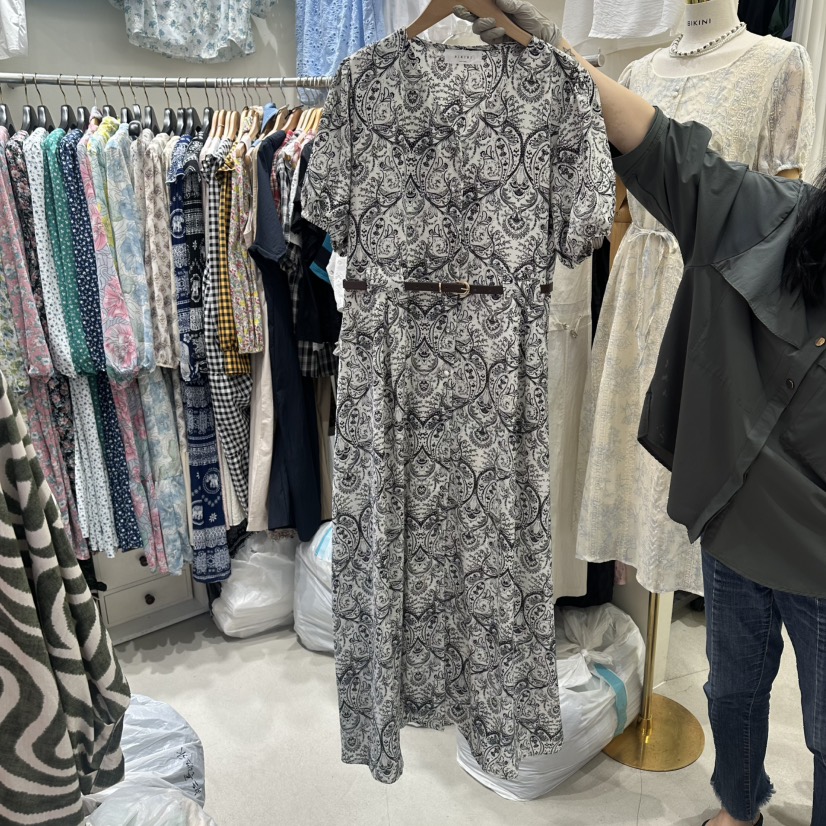 BIKINI韓國東大門代購女裝新款時尚熱賣人氣連衣裙不含腰帶BIKINI連衣裙圖色2