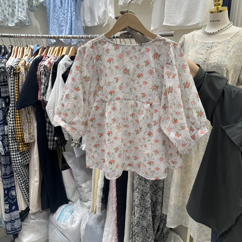 BIKINI韓國東大門直郵女裝新品熱賣推薦時尚休閑襯衫蕾絲衫BIKINI襯衫/蕾絲衫