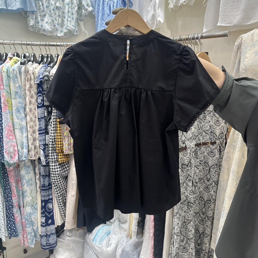 BIKINI韓國東大門代購女裝新款休閑時尚推薦襯衫蕾絲衫刺繡BIKINI襯衫/蕾絲衫