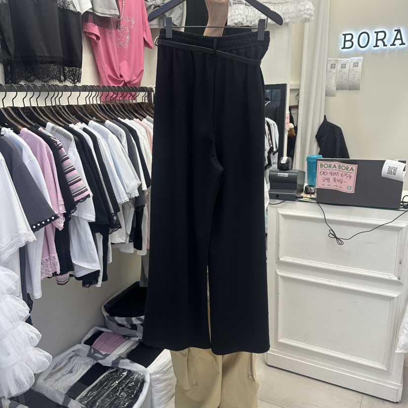 BORA BORA韓國直郵實拍女士新款休閑熱賣長裙不含腰帶蕾絲BORA BORA長裙