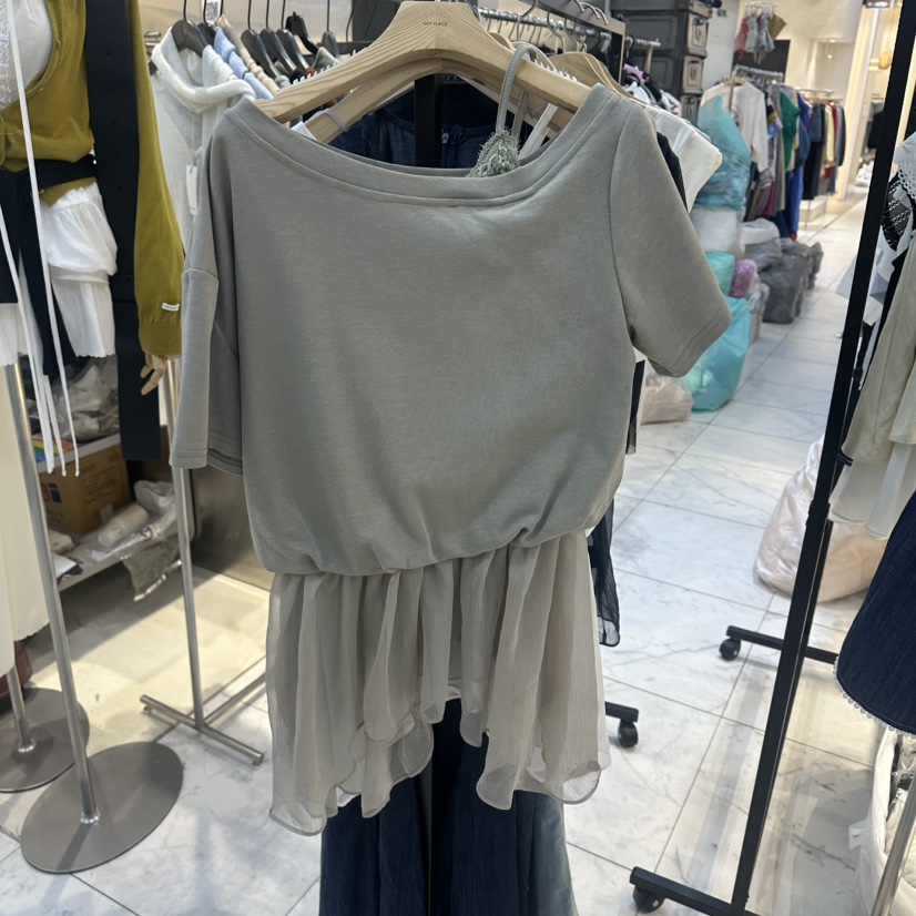 HOT PLACE/DREAM GIRIS/HOT ISSUE韓國代購女士新品職業T恤不對稱HOT PLACE/DREAM GIRIS/HOT ISSUET恤圖色2