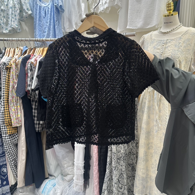 BIKINI韓國代購女裝新品人氣熱賣26春夏休閑推薦襯衫蕾絲衫BIKINI襯衫/蕾絲衫