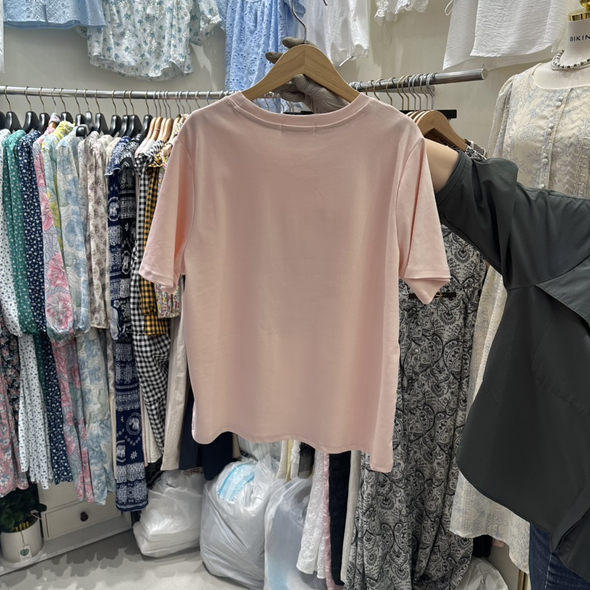 BIKINI韓國直郵實拍女裝新款職業熱賣休閑26春夏時尚人氣T恤BIKINIT恤