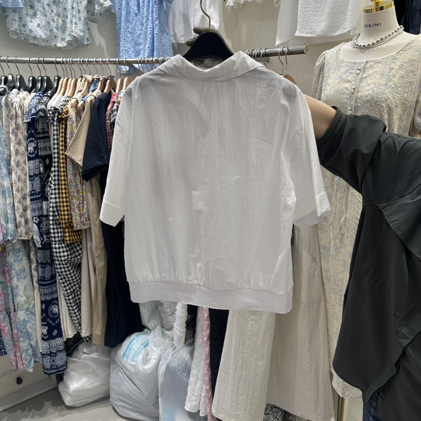 BIKINI韓國代購女裝新品休閑26春夏人氣推薦時尚襯衫蕾絲衫BIKINI襯衫/蕾絲衫