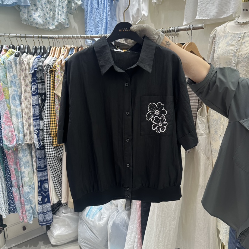 BIKINI韓國代購女裝新品休閑26春夏人氣推薦時尚襯衫蕾絲衫BIKINI襯衫/蕾絲衫圖色3