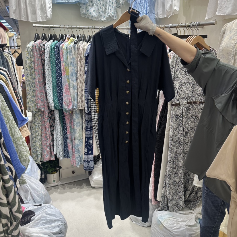 BIKINI韓國東大門直郵女士新品人氣推薦休閑連衣裙含腰帶BIKINI連衣裙圖色3