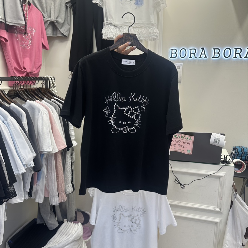 BORA BORA韓國東大門直郵女裝新品人氣熱賣26春夏T恤不含項鏈BORA BORAT恤圖色3