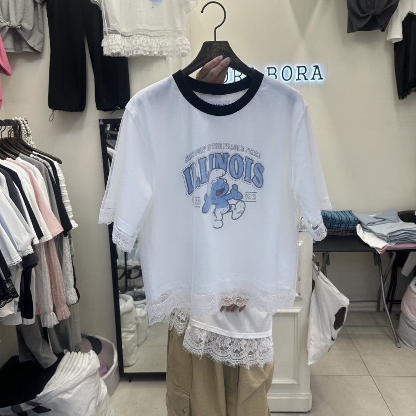 BORA BORA韓國代購女裝新款推薦休閑職業人氣26春夏熱賣T恤BORA BORAT恤圖色1