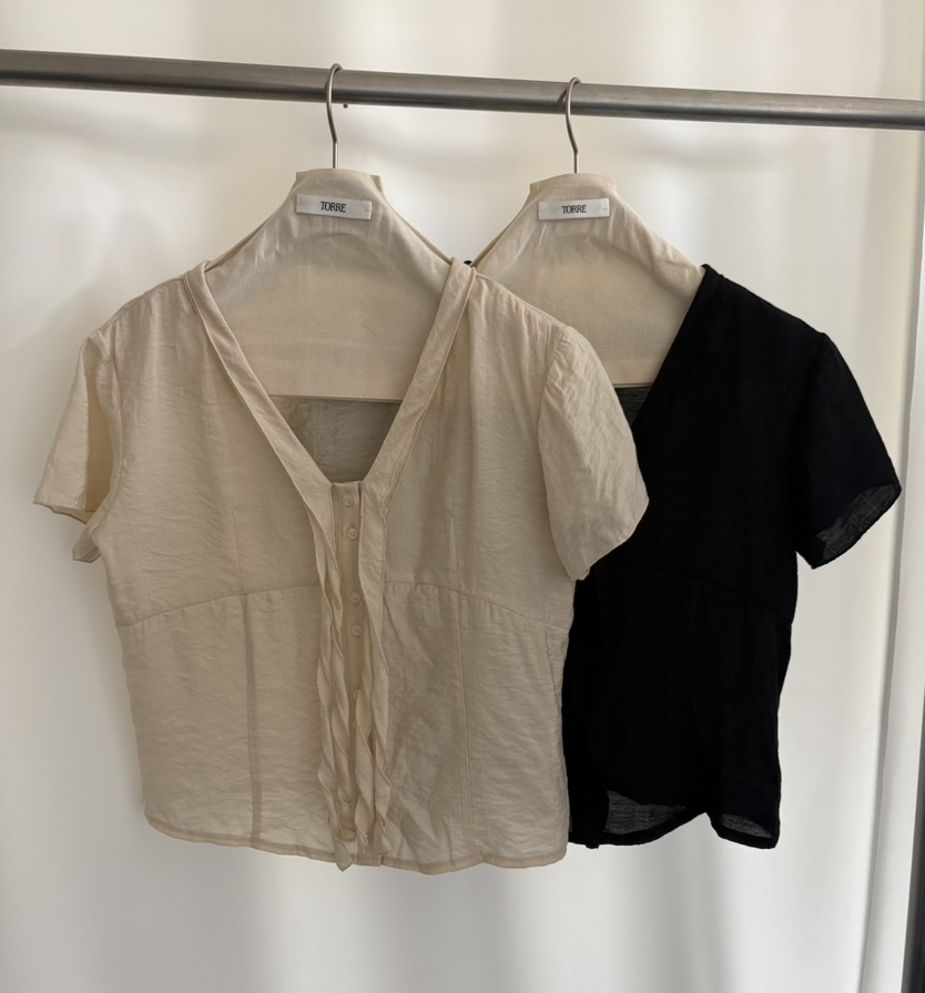 TORRE韓國直郵女士新款時尚職業休閑推薦真品熱賣襯衫蕾絲衫TORRE襯衫/蕾絲衫