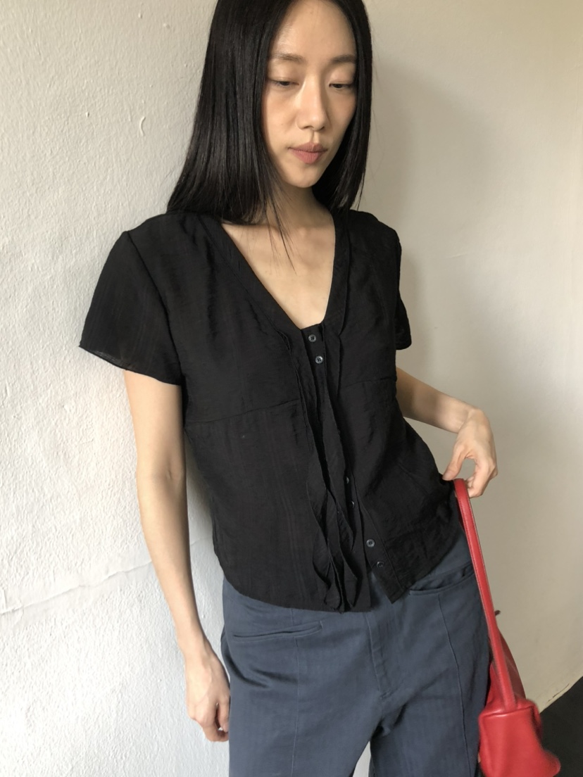 TORRE韓國直郵女士新款時尚職業休閑推薦真品熱賣襯衫蕾絲衫TORRE襯衫/蕾絲衫