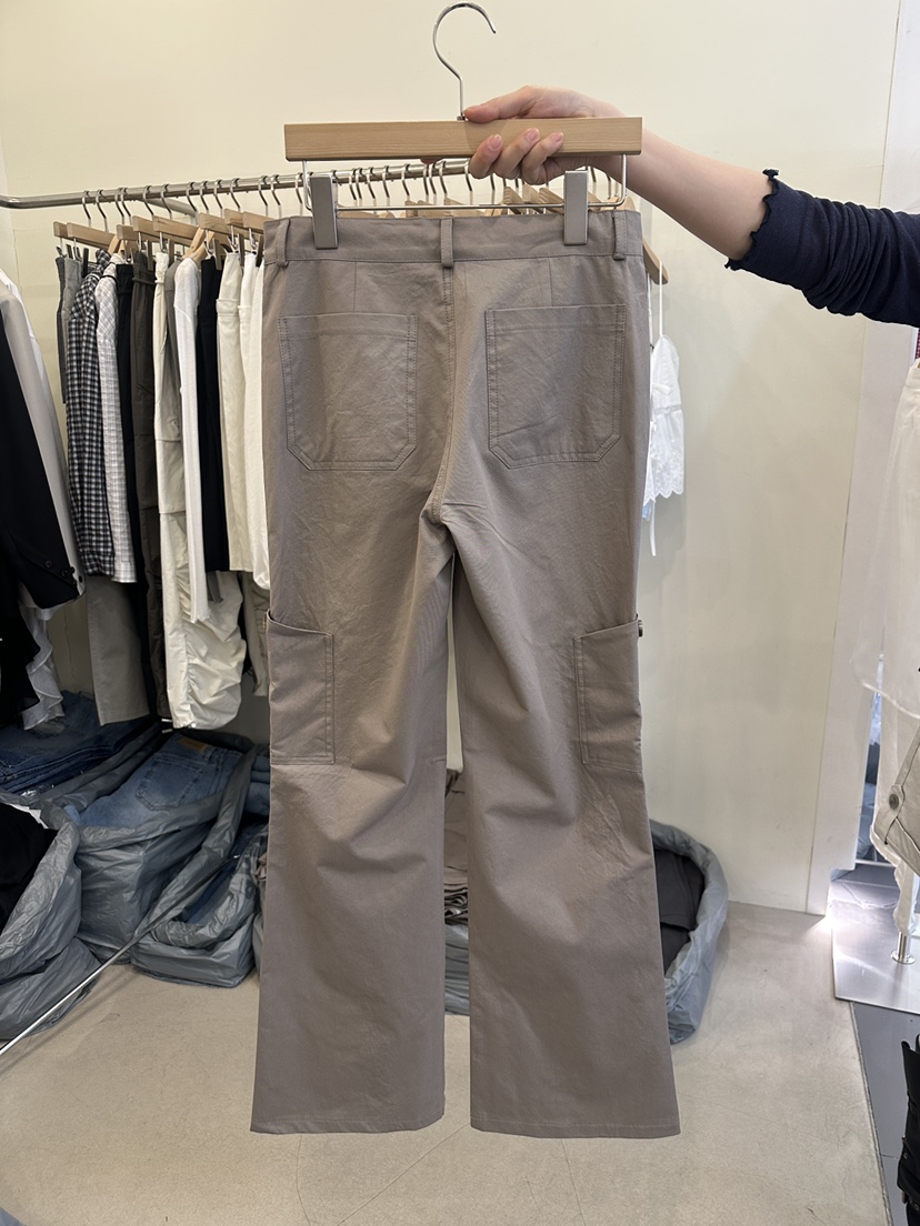 MONDAYMORING韓國直郵女裝新款人氣休閑褲不含腰帶喇叭褲MONDAYMORING休閑褲