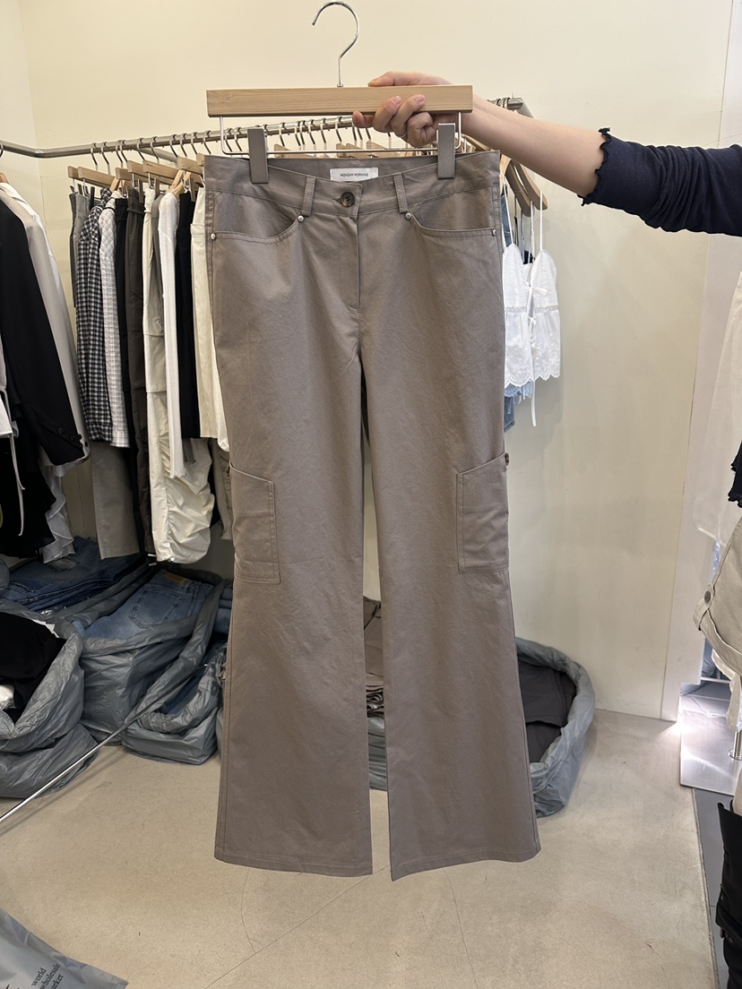MONDAYMORING韓國直郵女裝新款人氣休閑褲不含腰帶喇叭褲MONDAYMORING休閑褲圖色2