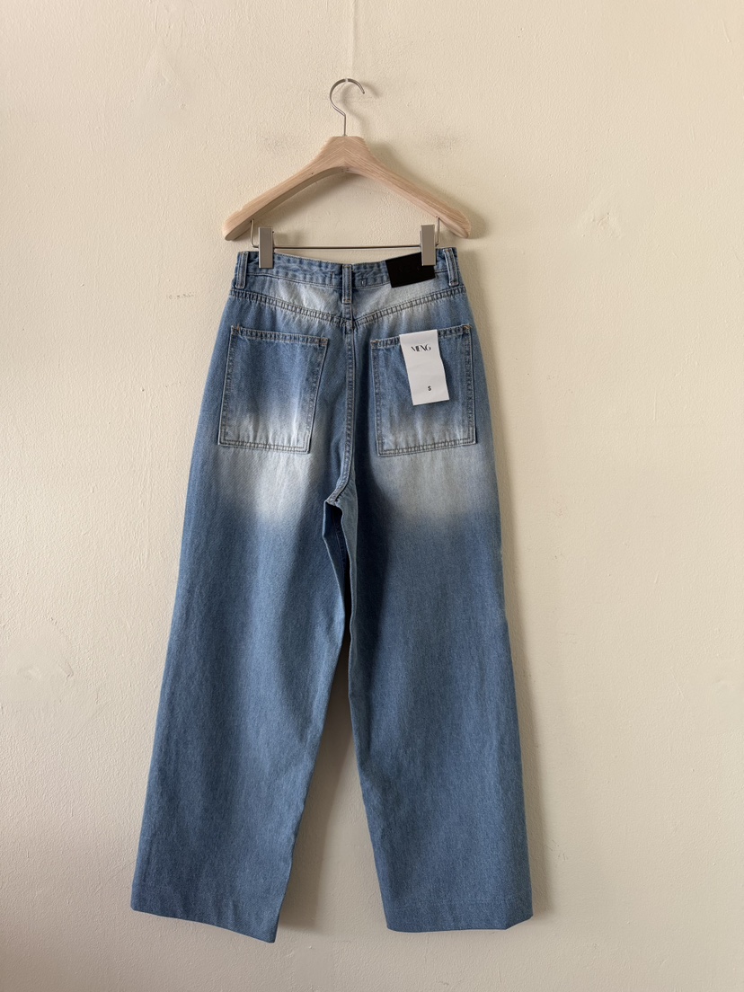 MENG東大門代購女士新品26春夏推薦真品職業休閑時尚牛仔褲MENG牛仔褲