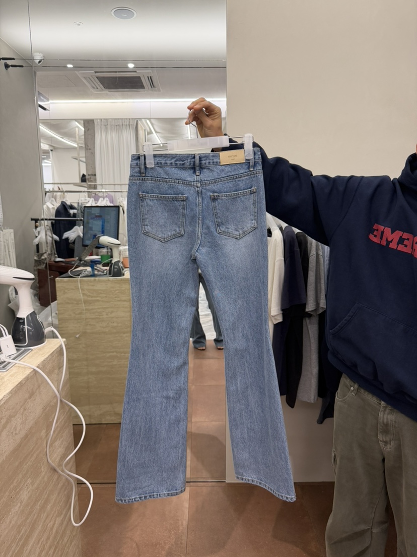 FOR TAPE韓國東大門代購女裝新品26春夏牛仔褲喇叭褲修身FOR TAPE牛仔褲