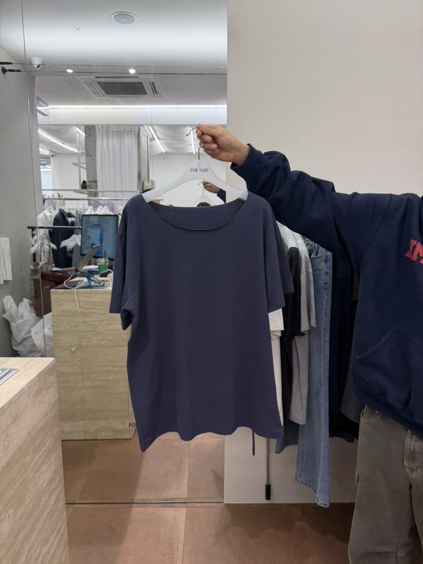 FOR TAPE韓國直郵實拍女士新品人氣26春夏職業推薦T恤露肩FOR TAPET恤圖色2