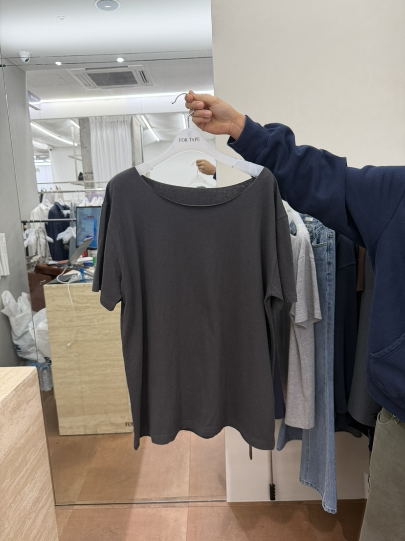 FOR TAPE韓國直郵實拍女士新品人氣26春夏職業推薦T恤露肩FOR TAPET恤圖色3
