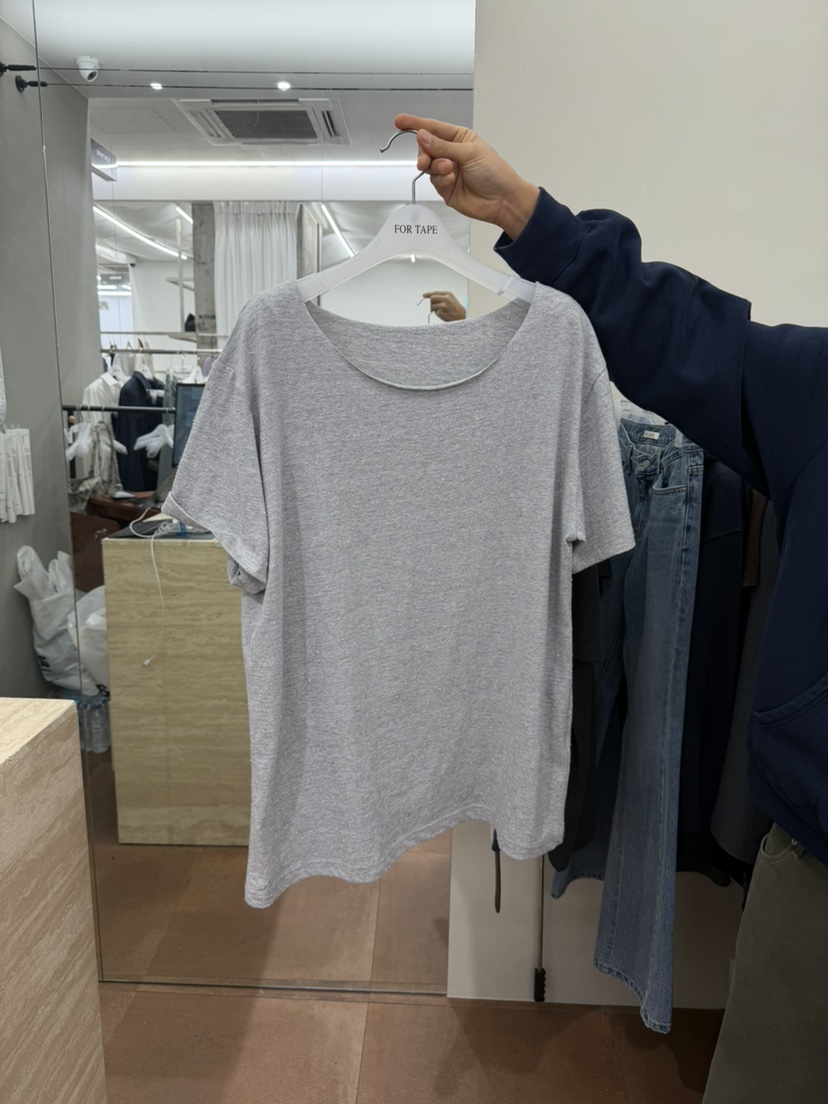 FOR TAPE韓國直郵實拍女士新品人氣26春夏職業推薦T恤露肩FOR TAPET恤圖色4