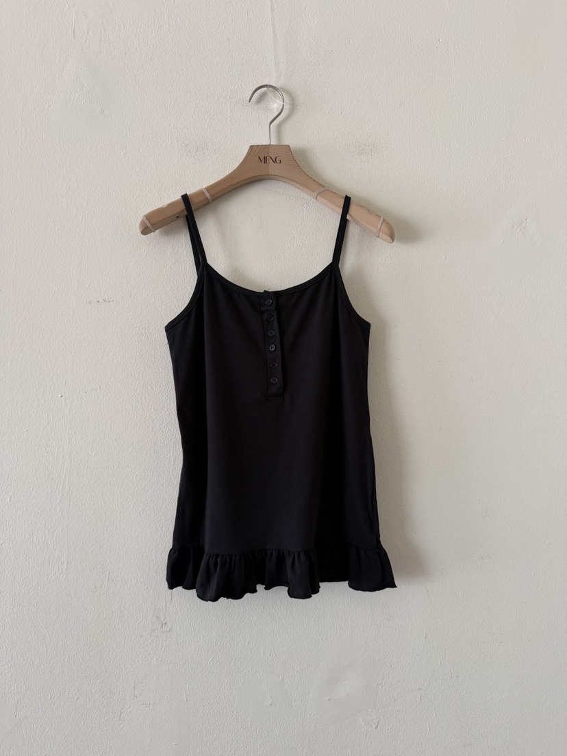MENG韓國東大門代購女裝新品推薦熱賣吊帶背心荷葉邊紐扣MENG吊帶/背心圖色5