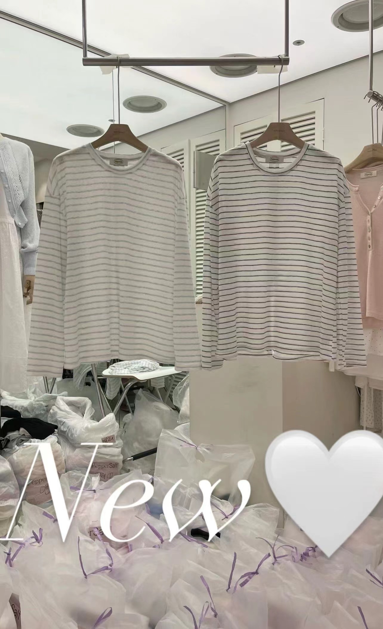 PEPPER 페페韓國東大門代購女士新款休閑26春夏人氣長袖T恤PEPPER-SEOUL長袖T恤