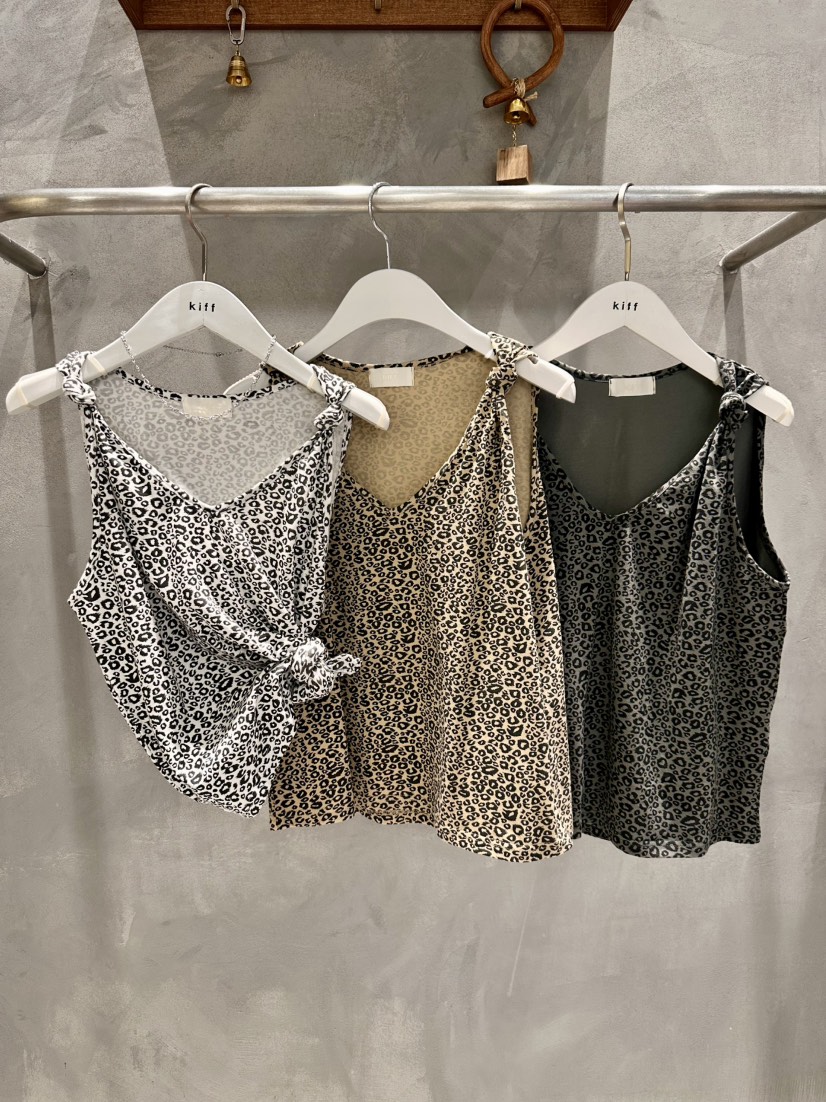 KIFF韓國東大門直郵女士新品時尚職業推薦熱賣吊帶背心豹紋KIFF吊帶/背心