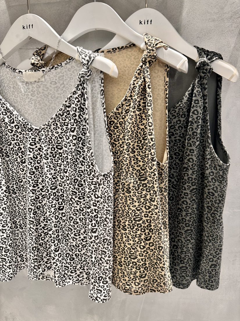 KIFF韓國東大門直郵女士新品時尚職業推薦熱賣吊帶背心豹紋KIFF吊帶/背心