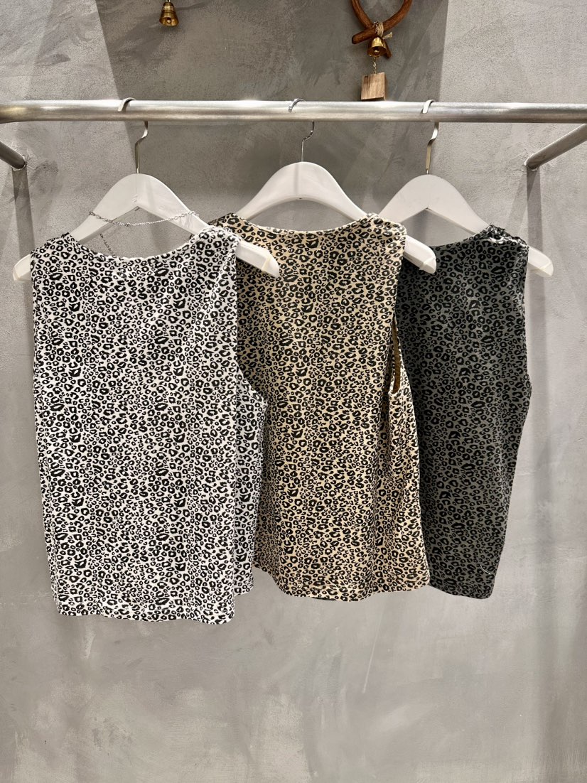 KIFF韓國東大門直郵女士新品時尚職業推薦熱賣吊帶背心豹紋KIFF吊帶/背心