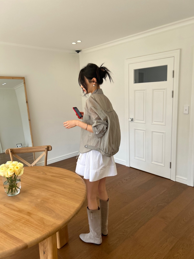 ME MO韓國直郵實拍女裝新品職業人氣襯衫蕾絲衫口袋褶皺ME MO襯衫/蕾絲衫