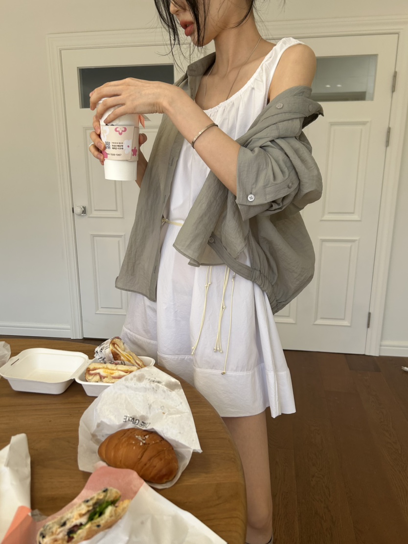 ME MO韓國直郵實拍女裝新品職業人氣襯衫蕾絲衫口袋褶皺ME MO襯衫/蕾絲衫