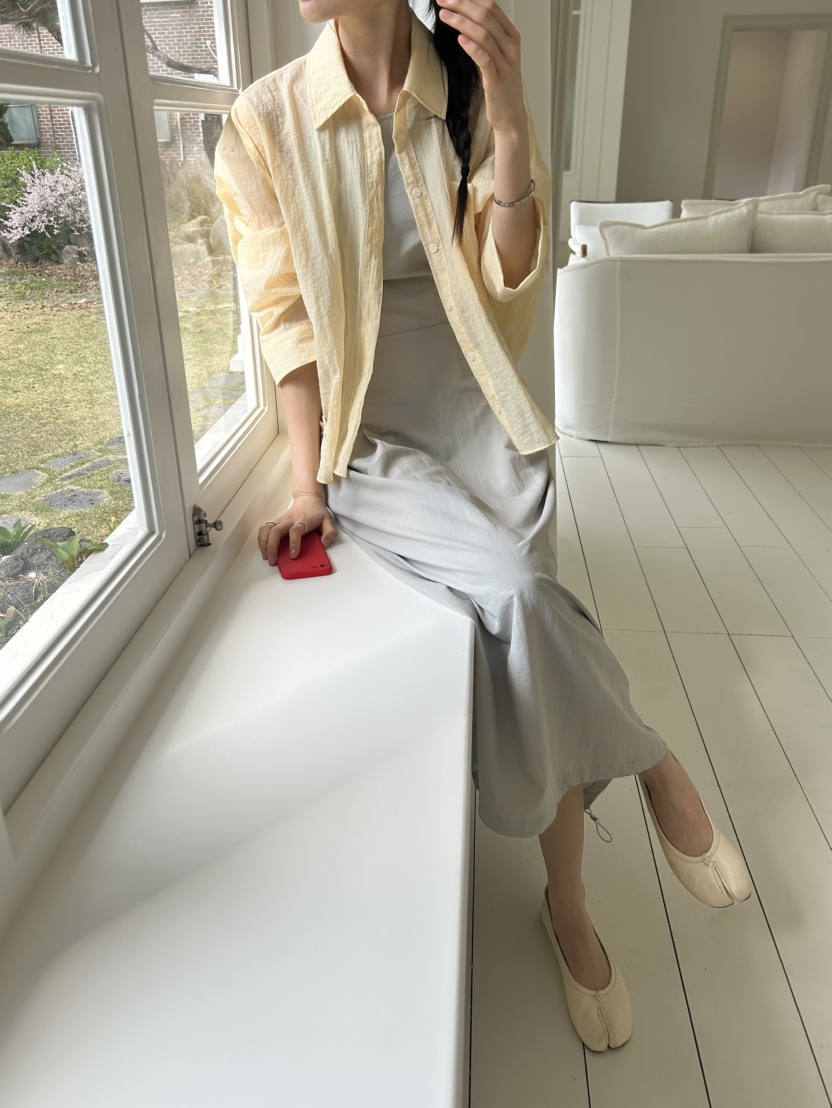 ME MO韓國直郵實拍女裝新品職業人氣襯衫蕾絲衫口袋褶皺ME MO襯衫/蕾絲衫