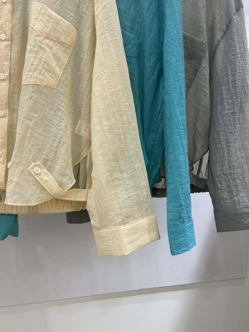 ME MO韓國直郵實拍女裝新品職業人氣襯衫蕾絲衫口袋褶皺ME MO襯衫/蕾絲衫