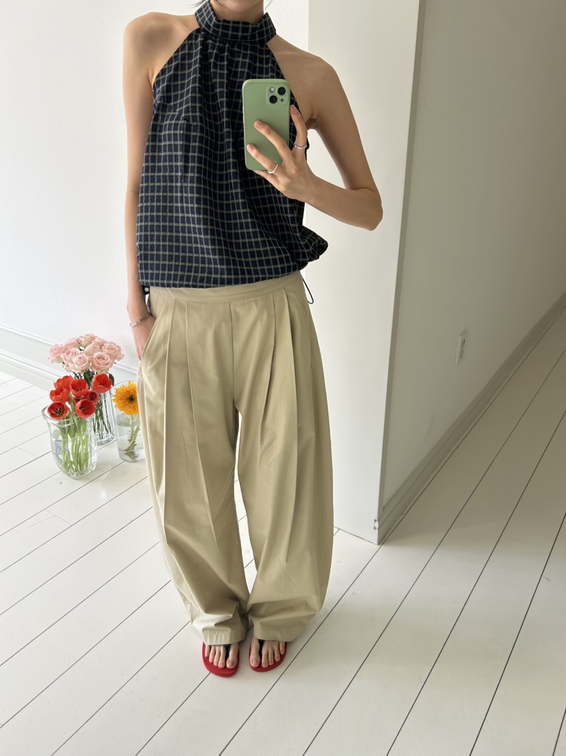 ME MO韓國東大門代購女裝新款人氣推薦26春夏吊帶背心格子ME MO吊帶/背心