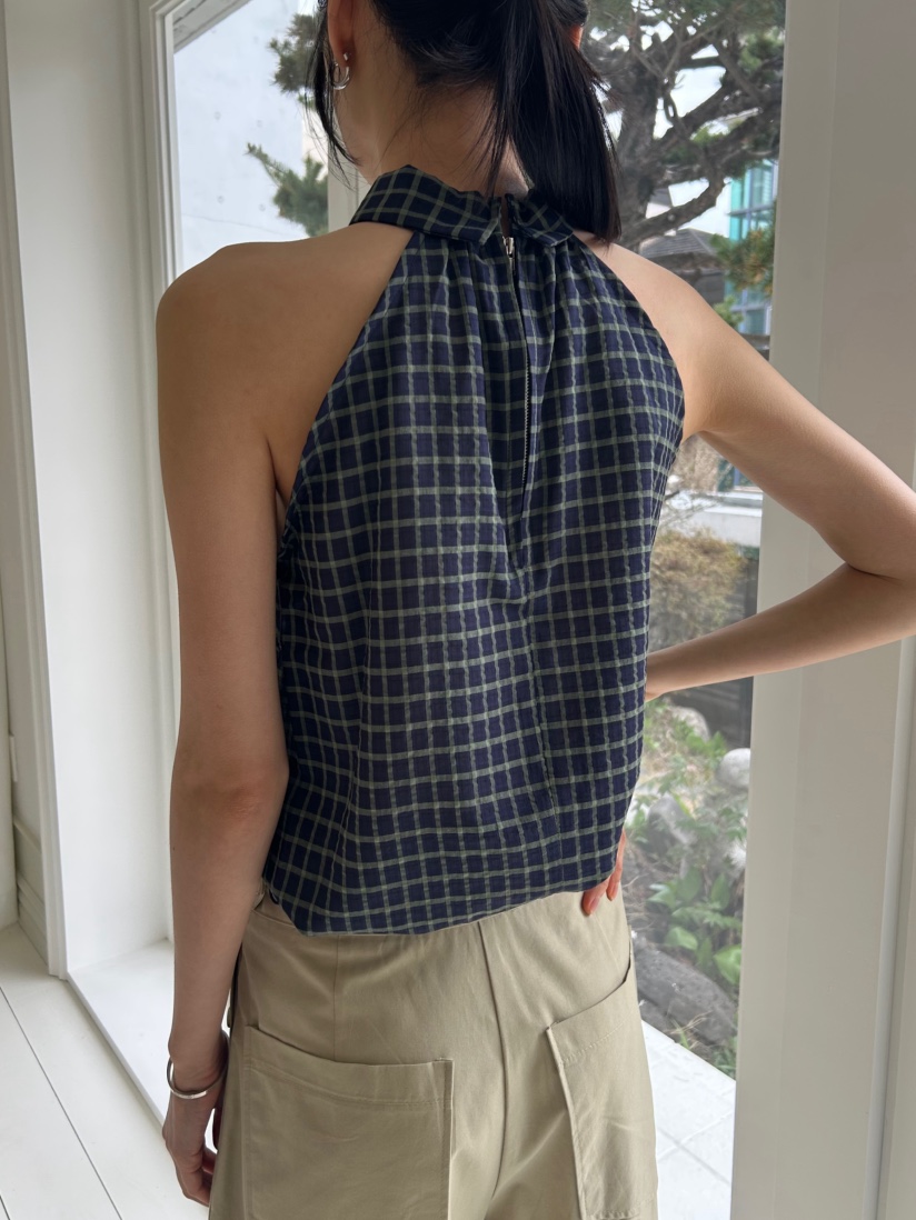 ME MO韓國東大門代購女裝新款人氣推薦26春夏吊帶背心格子ME MO吊帶/背心