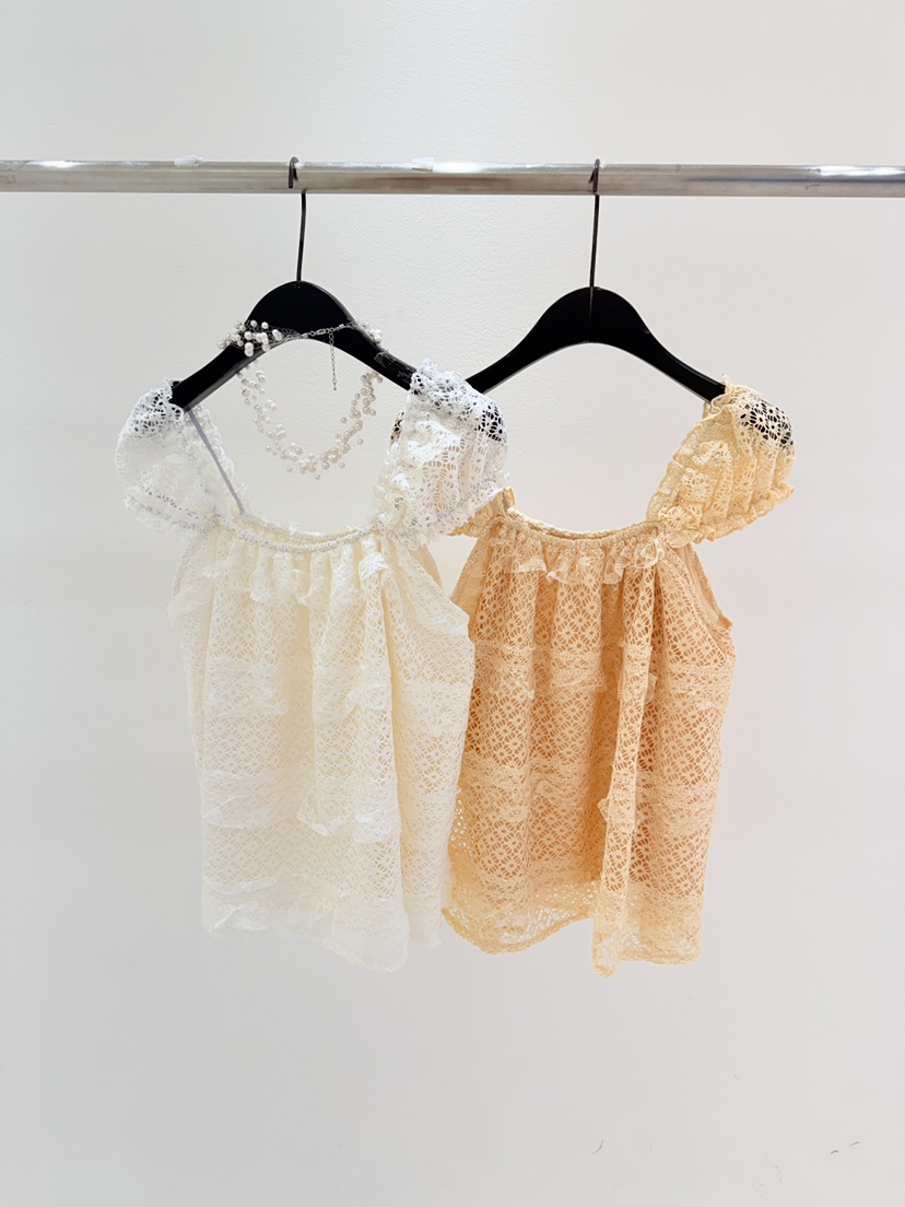 CORAL韓國直郵實拍女裝新款職業熱賣26春夏襯衫蕾絲衫不含項鏈CORAL襯衫/蕾絲衫