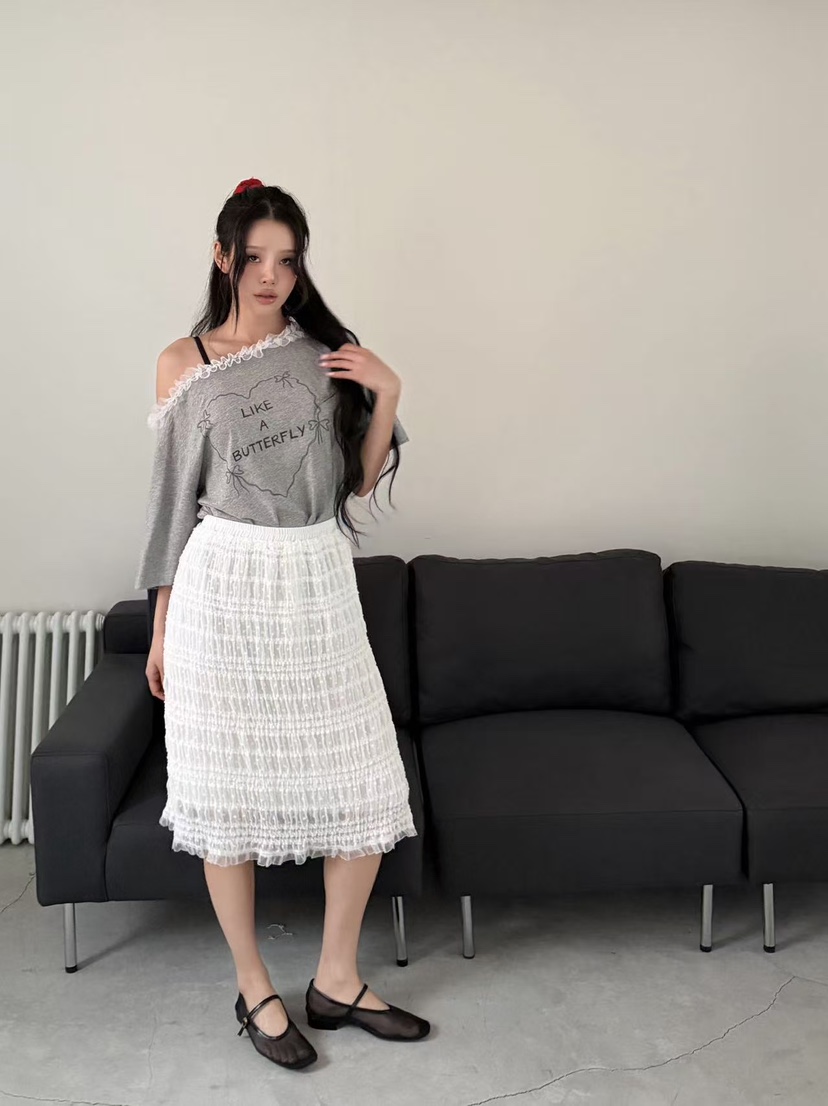 YES韓國直郵女裝新品時尚熱賣休閑推薦26春夏半身裙中短裙YES半身裙/中短裙